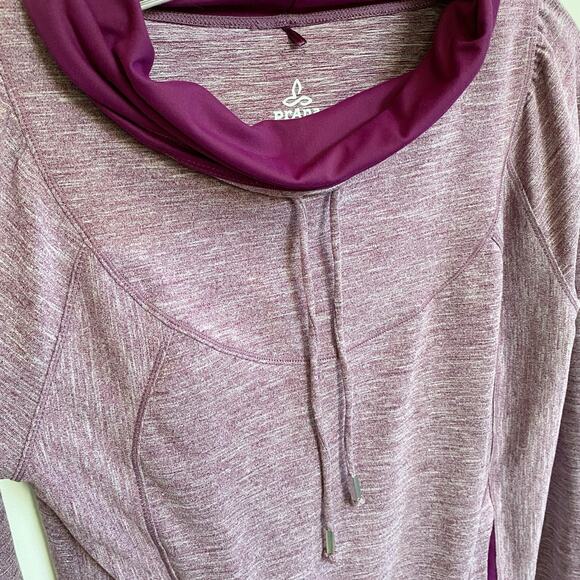 PrAna Purple Ember Athletic Cowl Neck Top Drawstring Pullover Tunic S‎ - Picture 6 of 11